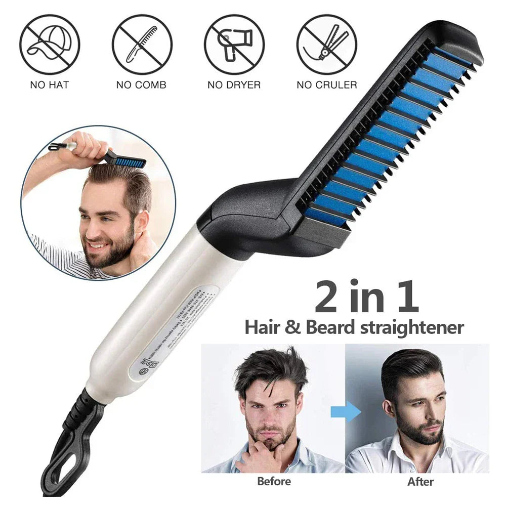 Multifunctional Men's Hair Straightener & Cap Styler