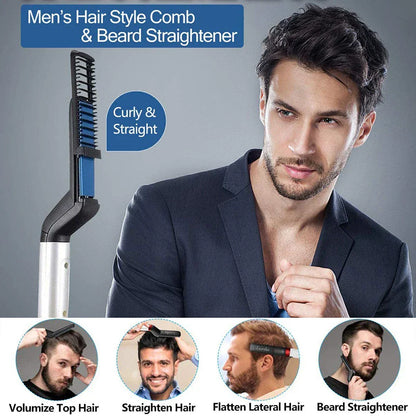 Multifunctional Men's Hair Straightener & Cap Styler